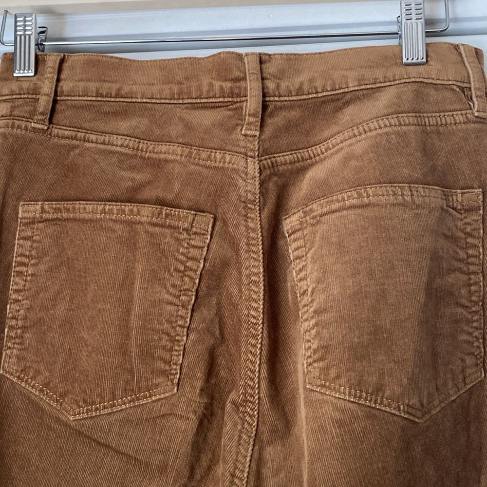 Loft Gold Tone Tan Chord High Waist Skinny Pants Size 6 - Picture 6 of 9